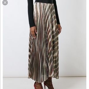 Alice & Olivia pleated sparkly maxi skirt size 2